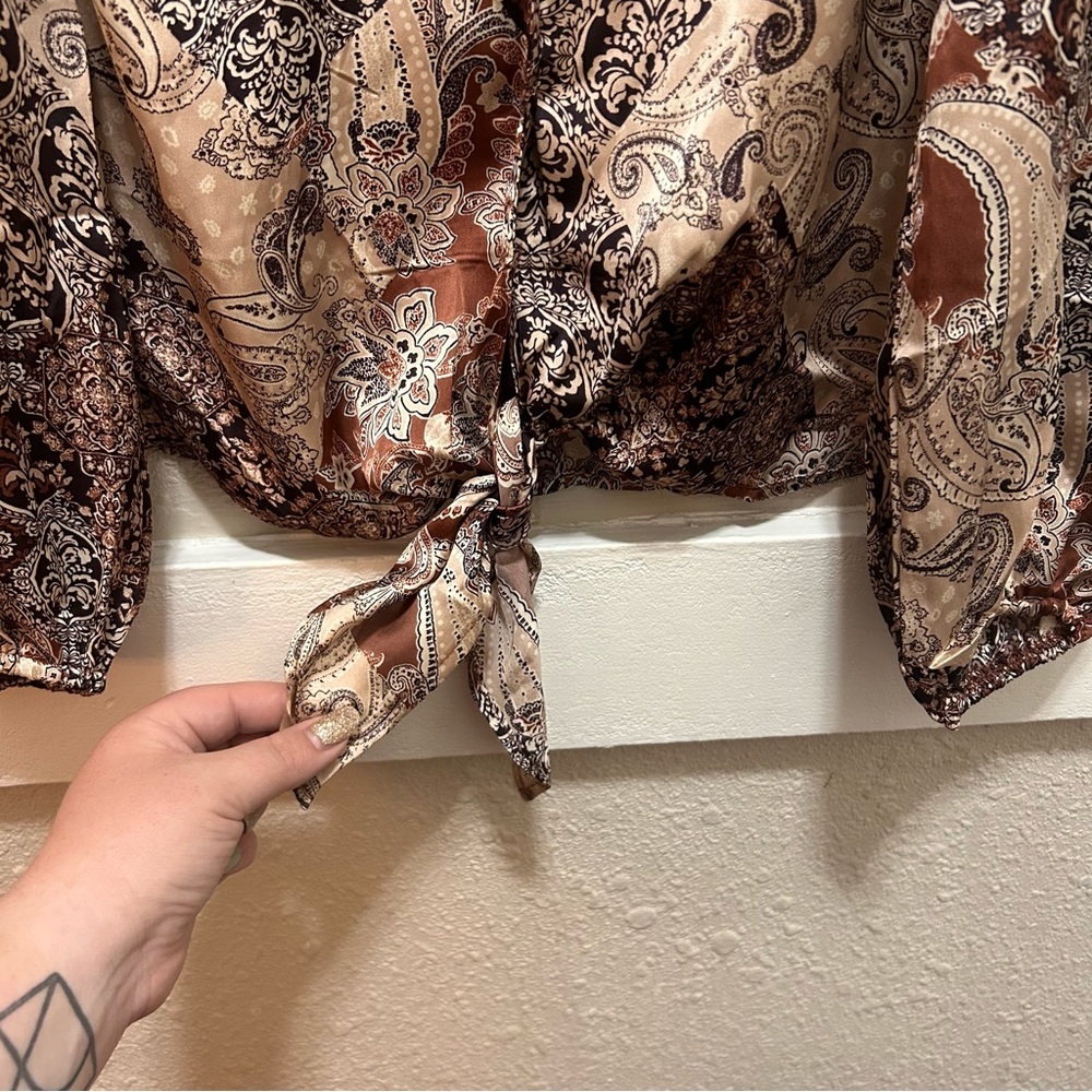 2 for 30✨ECLAIR Multi-Pattern Brown Tie Front But… - image 3